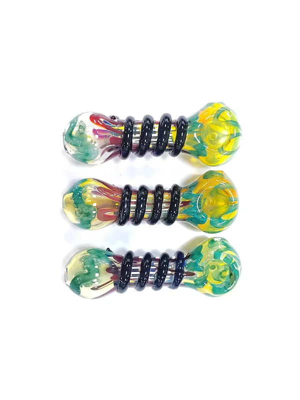 Spiral Stripes Glass Pipe, 2 image Spiral Stripes Glass Pipe, 2 image
