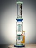 Lookah Bong 16" StraightTube Double Stacked Tree Perc Water Pipe, Colors: G