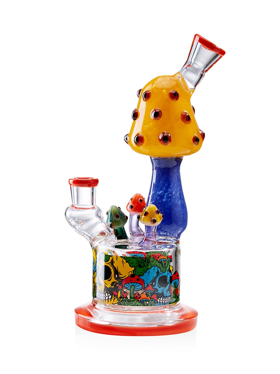 10 Inch cute mushroom dab rig | Yellow 10 Inch cute mushroom dab rig | Yellow