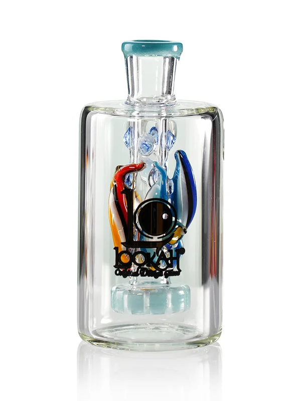 14mm Male 90° Fishes ​Glass Ash Catcher dark blue color