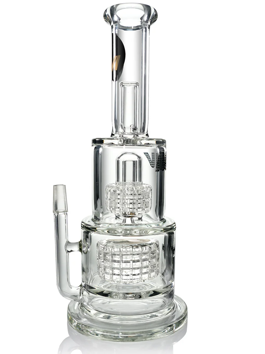 Tire Bubbler Double Percolator Glass Bong