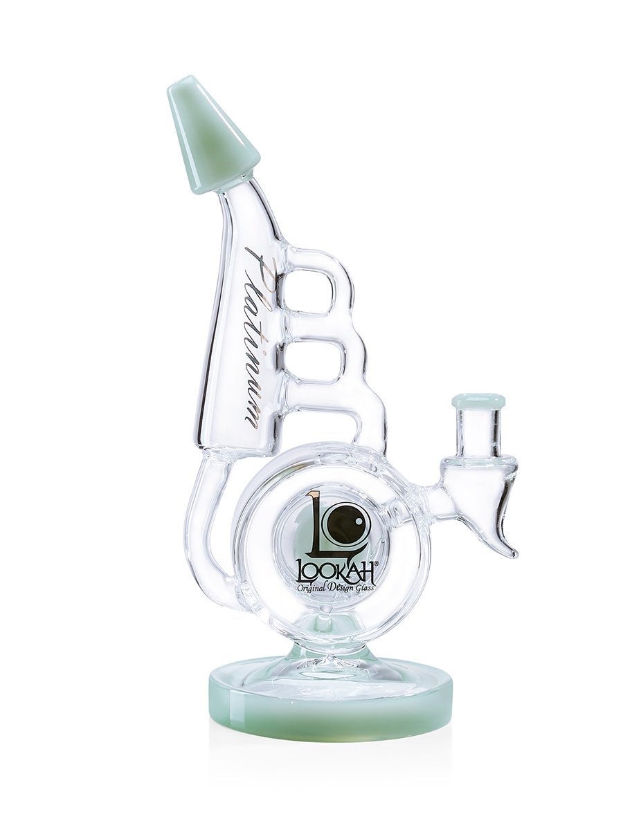 very artsy bent neck recycler bong green very artsy bent neck recycler bong green