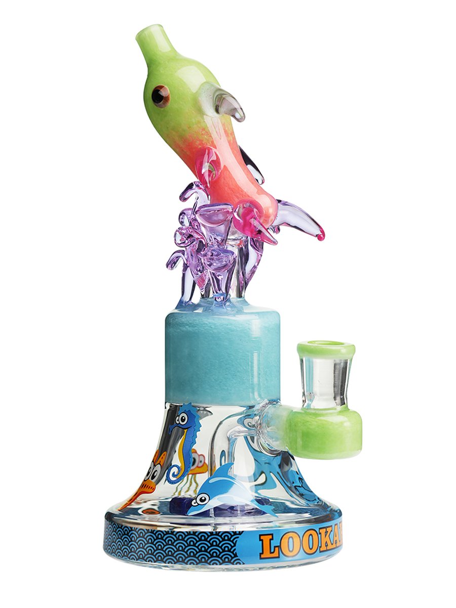 Lookah Rig 8.5" Cool Ocean World Artistic Dab Rig - Orange, Colors: Orange, 6 image Lookah Rig 8.5" Cool Ocean World Artistic Dab Rig - Orange, Colors: Orange, 6 image
