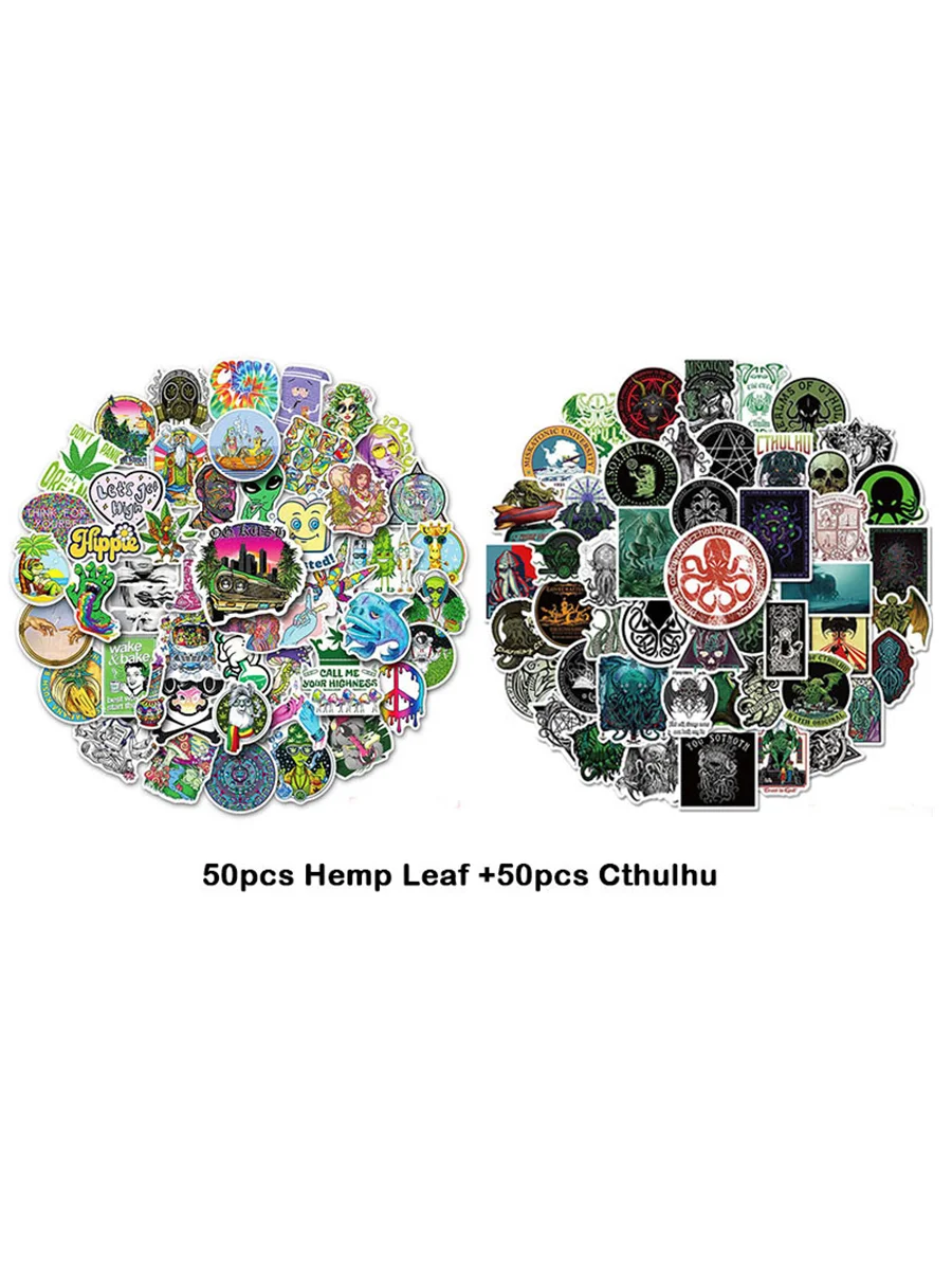 50 Pcs Hemp Leaf Stickers 50 Pcs Hemp Leaf Stickers