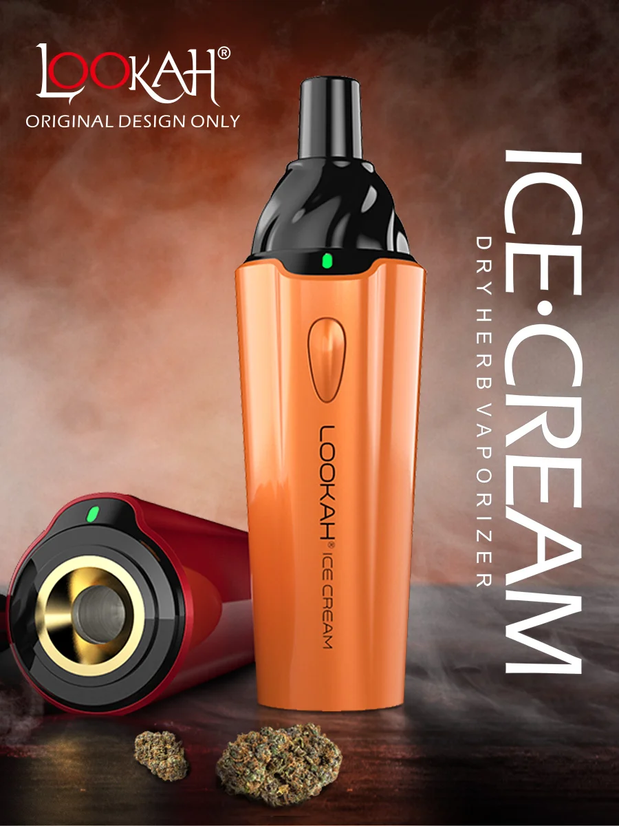 LOOKAH Ice Cream Best Portable Dry Herb Vaporizer, Color: Orange, 5 image