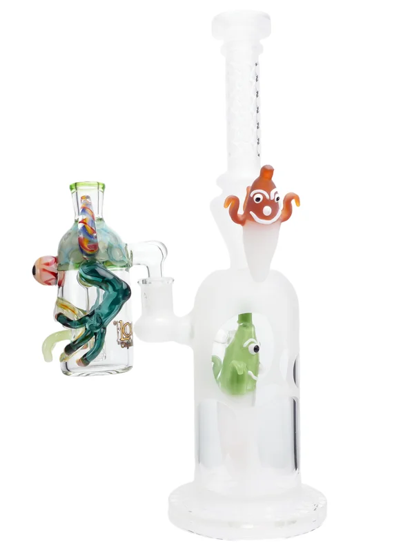 14mm Joint 90-degree Playfull Monster Ash Catcher, Colors: Black Green, 2 image 14mm Joint 90-degree Playfull Monster Ash Catcher, Colors: Black Green, 2 image
