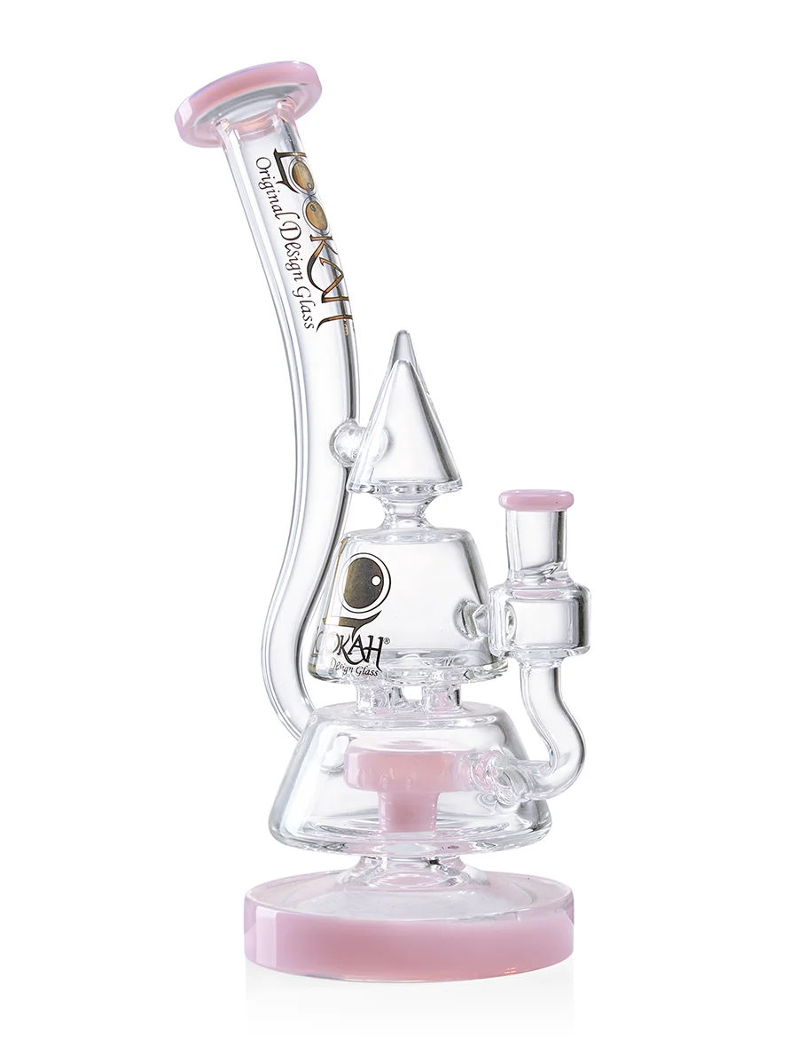 mesmerizing clear pyramid bong pink side mesmerizing clear pyramid bong pink side