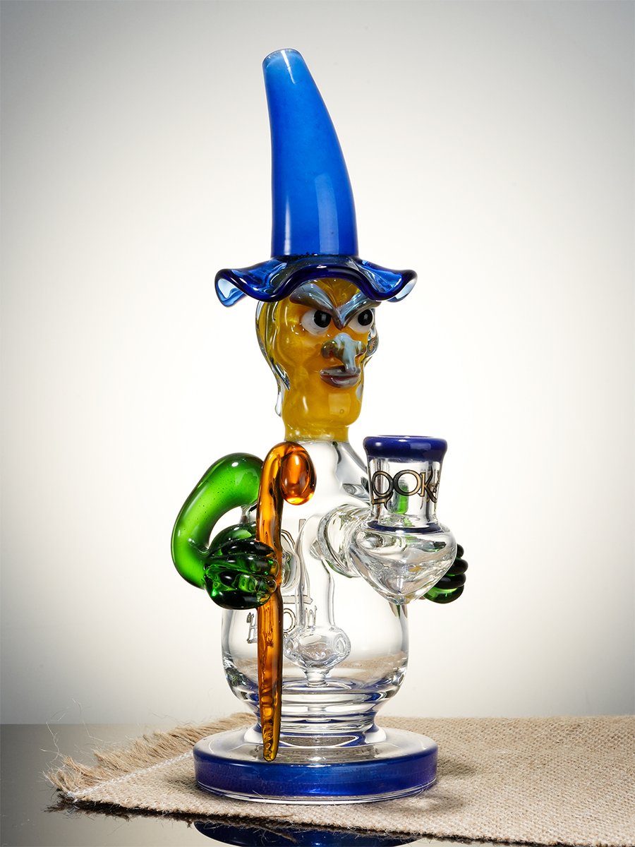 9.4 " Cool Mystic Wizard Dab Rig, Colors: Water Blue   , 2 image
