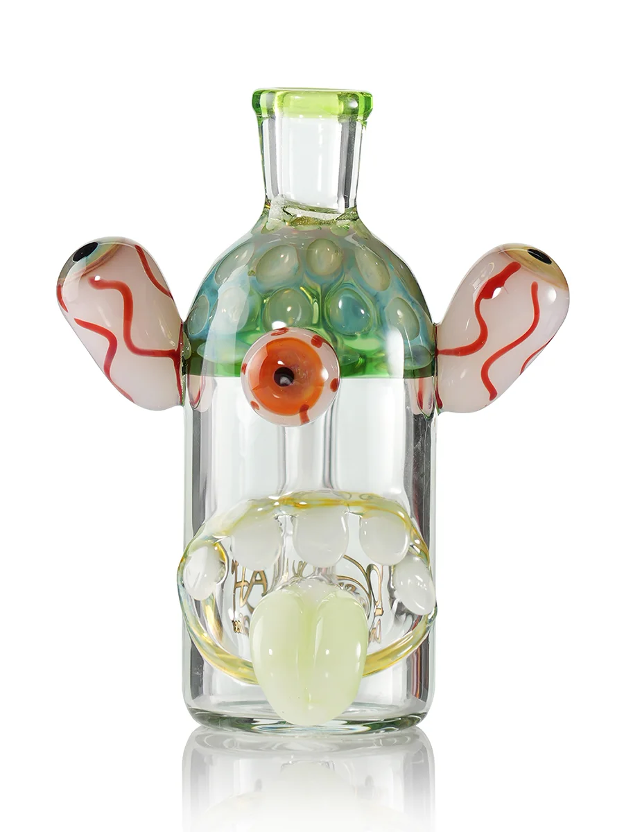 Green Triple-Eyed Monster Head Ash Catcher Green Triple-Eyed Monster Head Ash Catcher