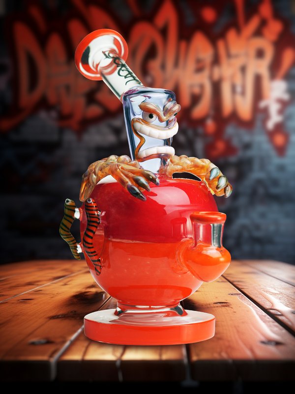 Lookah Bong 8.2&quot; Mini Poison Apple Glass Water Pipe2