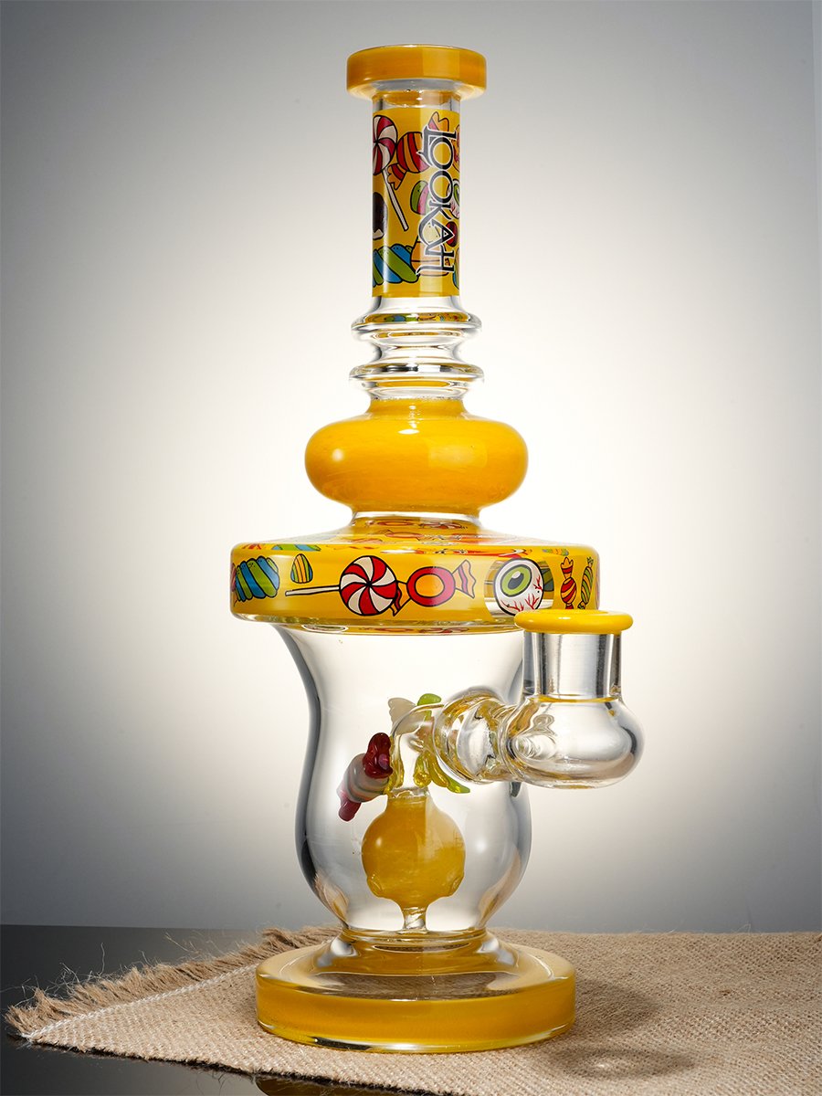 Lookah Bong 11" Cute Candy Stick Glass Water Pipe - Yellow, Colors: Yellow, 18 image Lookah Bong 11" Cute Candy Stick Glass Water Pipe - Yellow, Colors: Yellow, 18 image
