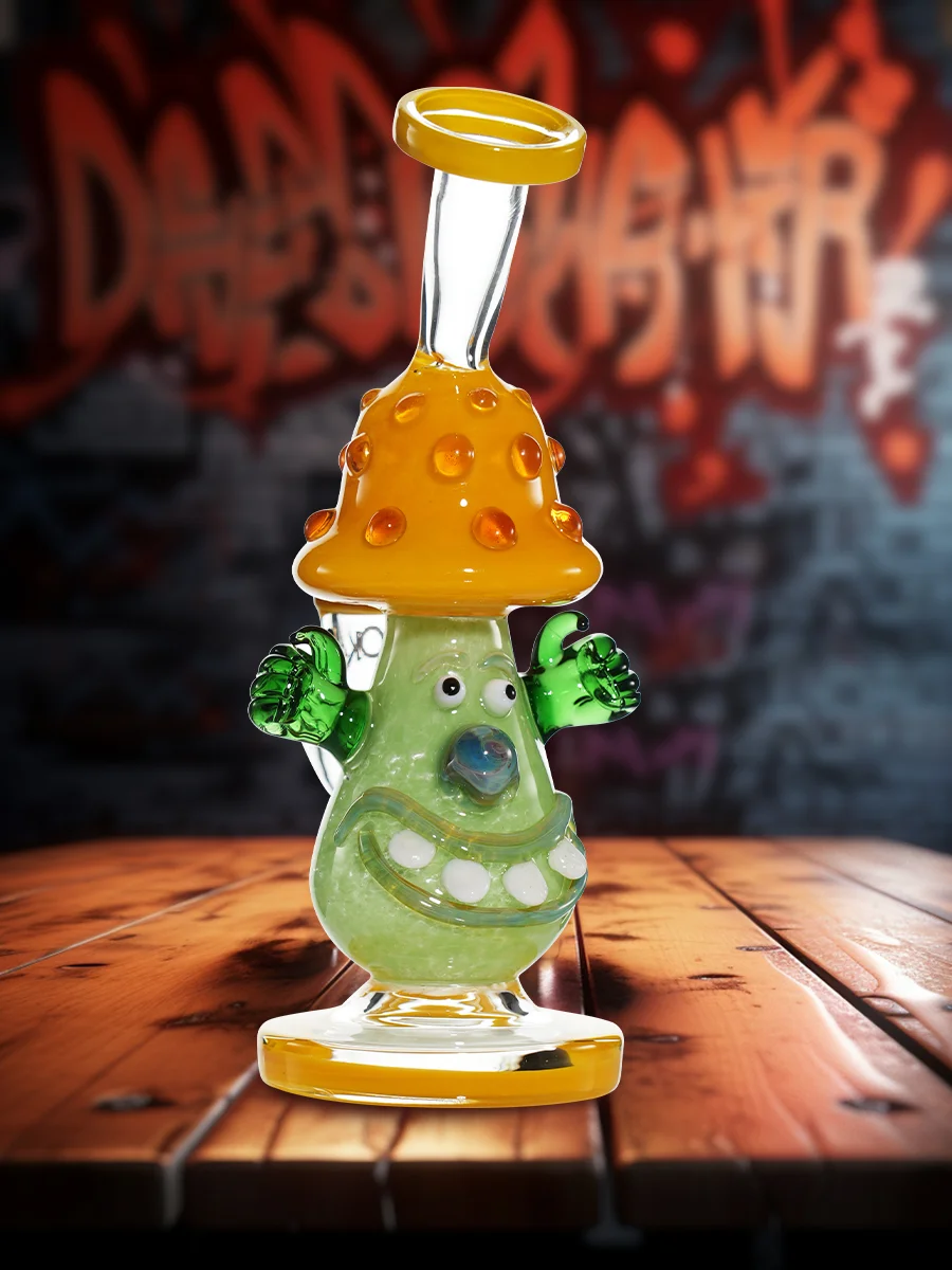 8.3" Cute Clown Mushroom Dab Rig green 8.3" Cute Clown Mushroom Dab Rig green