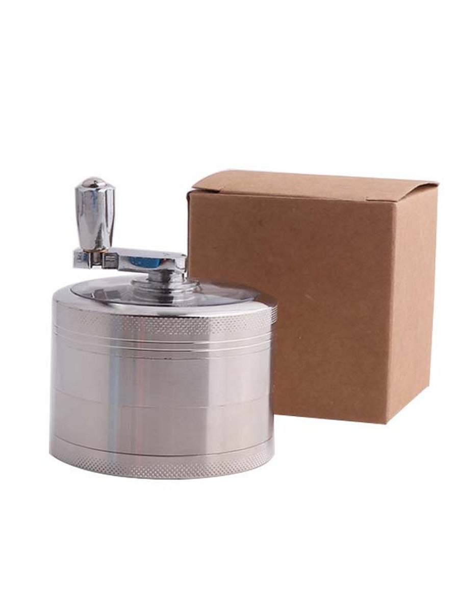 63mm Hand Crank Herb Grinder, Color: Black, 2 image 63mm Hand Crank Herb Grinder, Color: Black, 2 image
