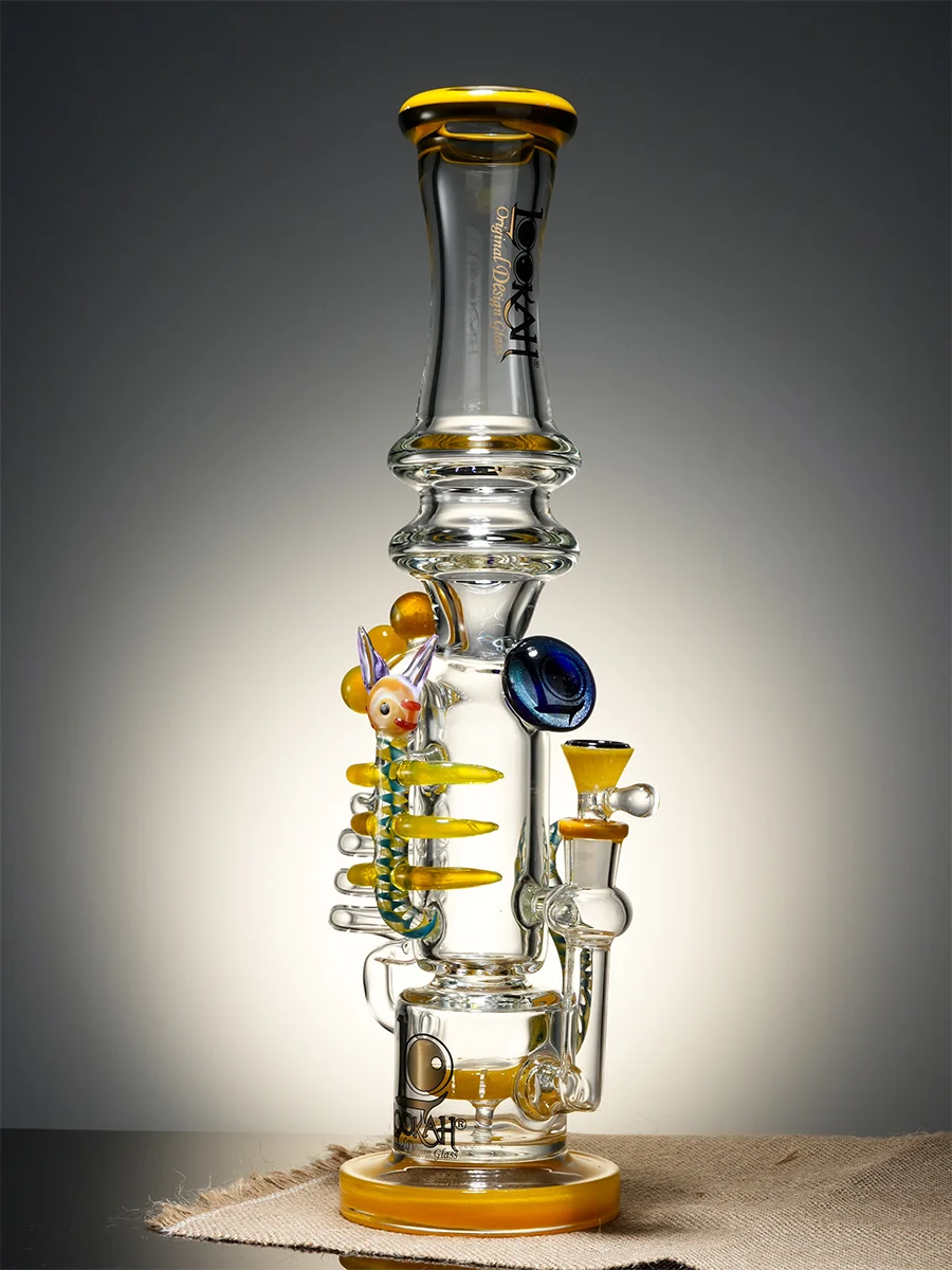Lookah Bong 17" Skeleton Recycler Glass Water Pipe - Yellow, Colors: Yellow, 3 image Lookah Bong 17" Skeleton Recycler Glass Water Pipe - Yellow, Colors: Yellow, 3 image