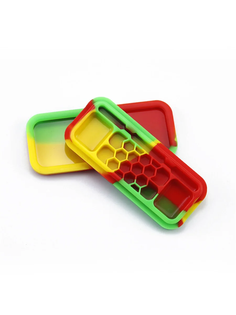 Yellow red Rectangular Dab Container