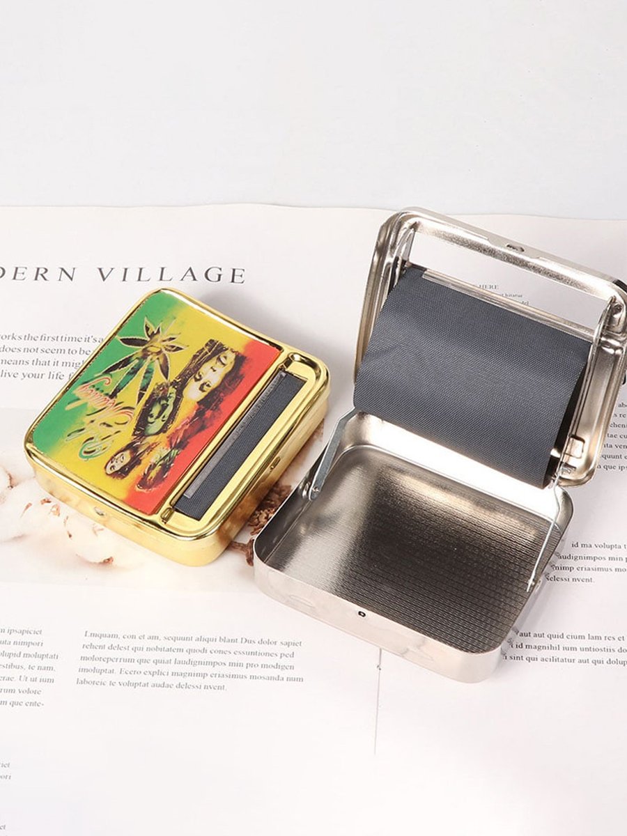 Metal Cigarette Roller Tobacco Case Herb Grinder Metal Cigarette Roller Tobacco Case Herb Grinder
