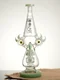 Lookah Bong 11.2" Recycler Color Rim Big Eyes Water Pipe, Colors: Clear Green