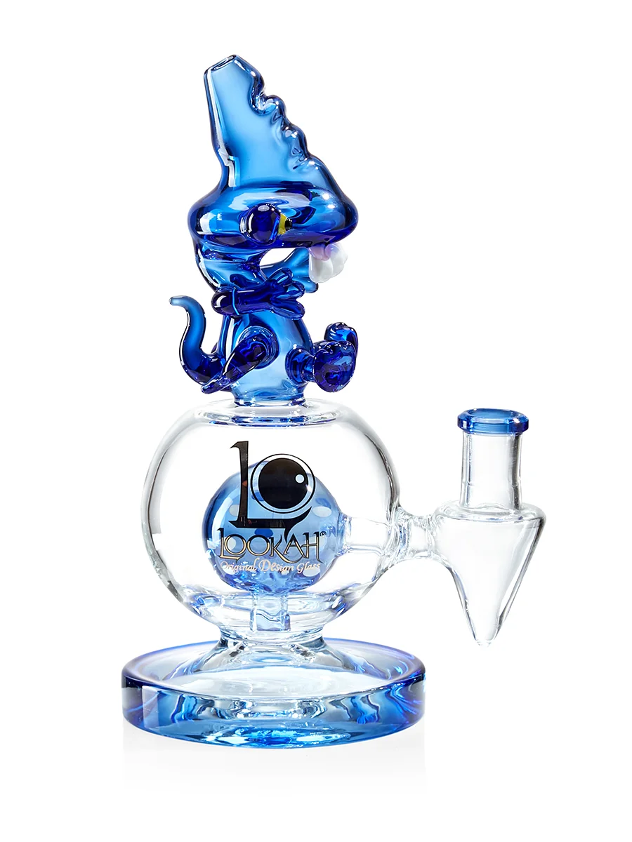 LOOKAH 8.7'' Mini Cute Big Head Dinosaur Glass Bong, Colors: Clear Green