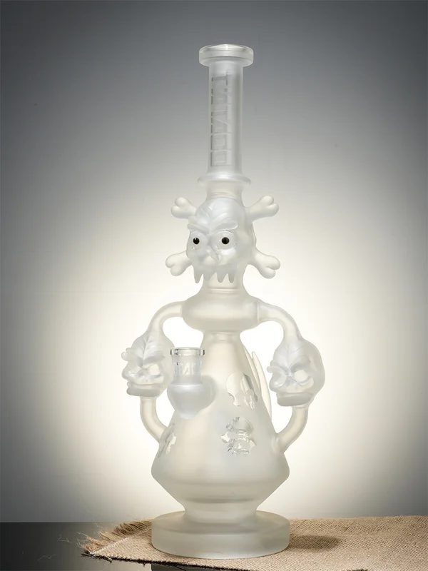 Lookah Bong 15" Cool Frosted Skull Beaker Glass Water Pipe8 Lookah Bong 15" Cool Frosted Skull Beaker Glass Water Pipe8
