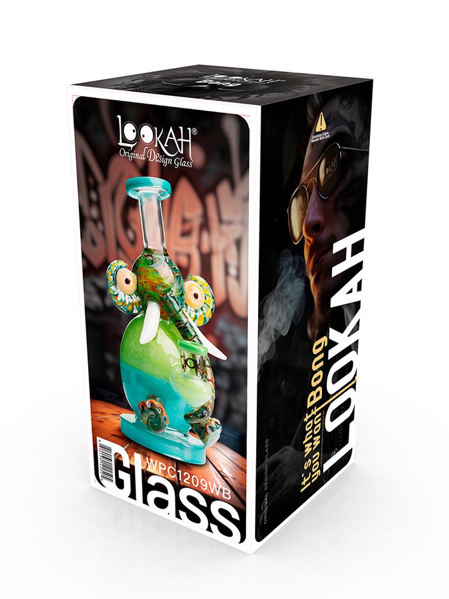 Lookah Bong 8 " Mini Multicolored Elephant Dab Rig - Yellow, Colors: Yellow, 8 image Lookah Bong 8 " Mini Multicolored Elephant Dab Rig - Yellow, Colors: Yellow, 8 image