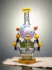 Lookah 9.5" Small Cute Piggy Glass Bong Purple Front Lookah 9.5" Small Cute Piggy Glass Bong Purple Front