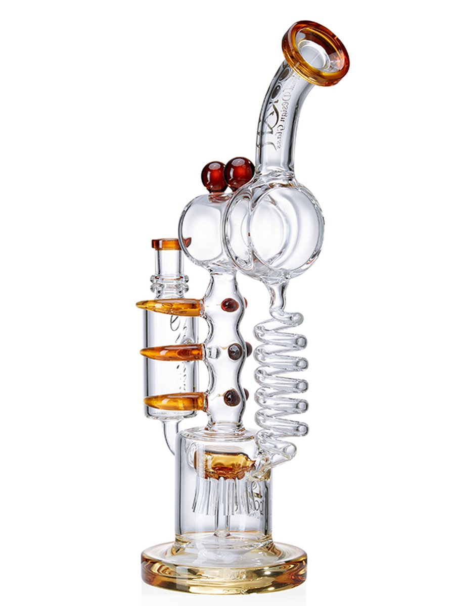 14" Cool Recycler Bong | Helix Water Pipe | Dual chamber Precolator, Colors: Black, 6 image 14" Cool Recycler Bong | Helix Water Pipe | Dual chamber Precolator, Colors: Black, 6 image
