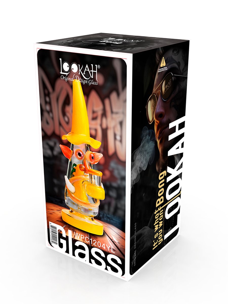 LOOKAH Rig 9" Mini Wizard Glass Dab Rig, Colors: Green, 4 image LOOKAH Rig 9" Mini Wizard Glass Dab Rig, Colors: Green, 4 image