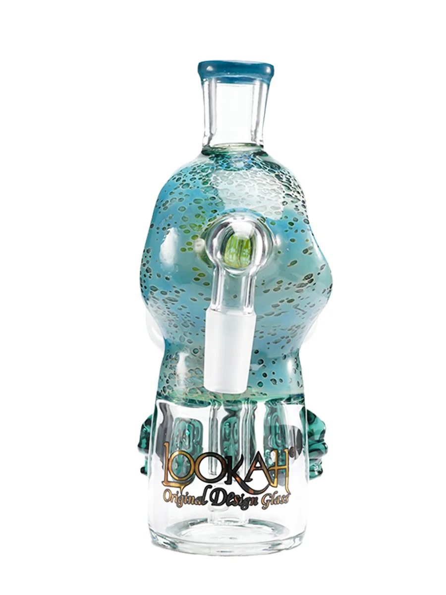 14mm 90-Degree Fanged Skull Ash Catcher, Colors: Dark Blue, 6 image