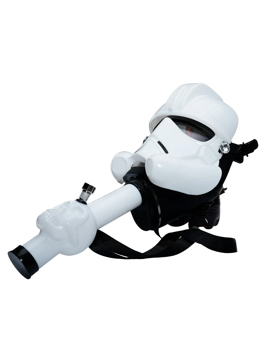 White Stormtrooper Gas Mask Bong, 3 image White Stormtrooper Gas Mask Bong, 3 image
