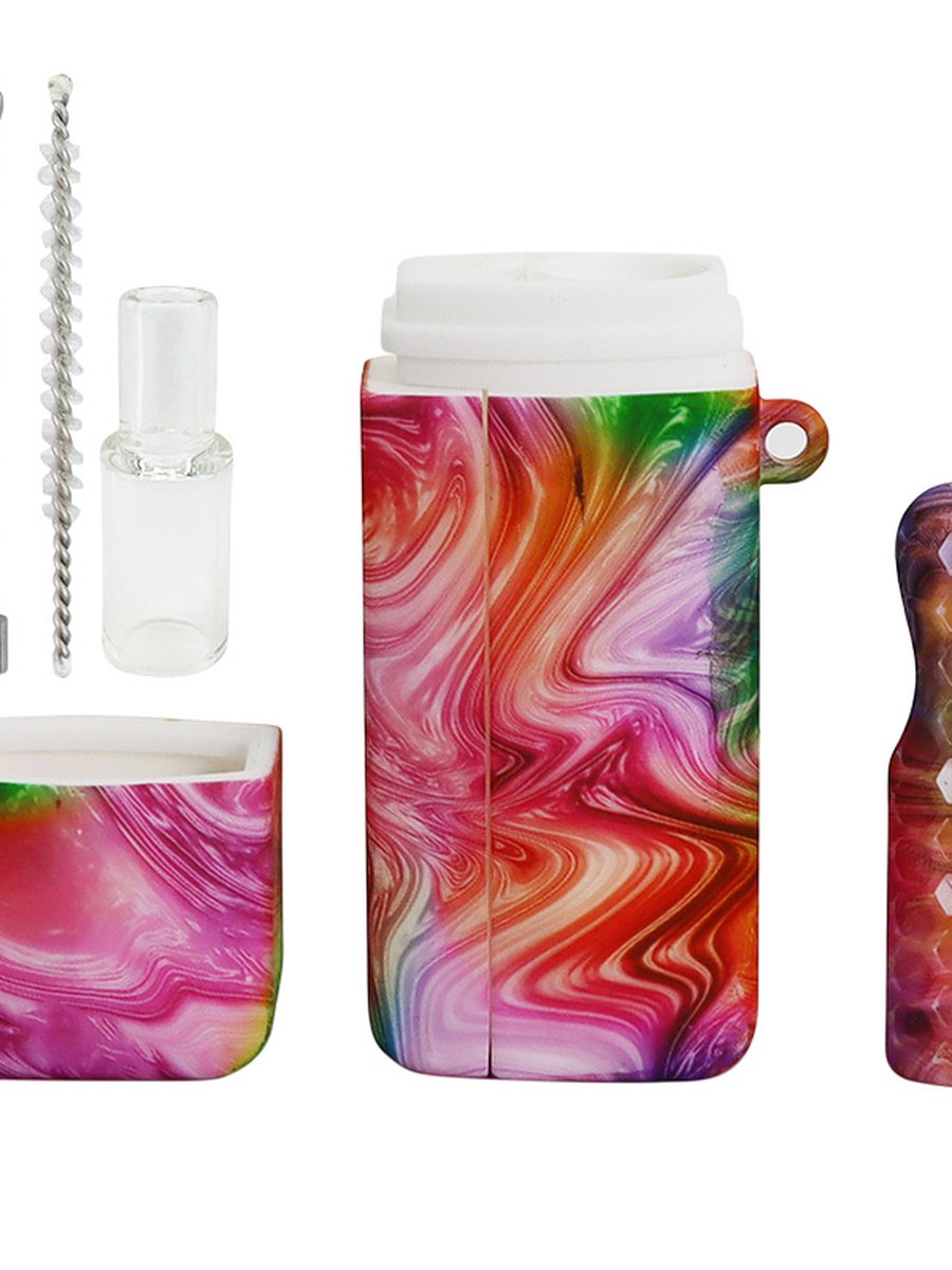 Silicone Glass Smoking Pipe Kit, 3 image Silicone Glass Smoking Pipe Kit, 3 image