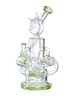 elegant epic sophisticated recycler bong clear green side