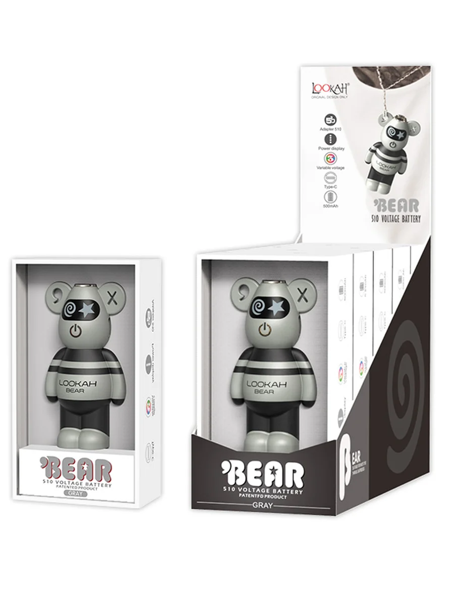 Lookah Bear Cute 510 Battery, Color: Cyan Lookah Bear Cute 510 Battery, Color: Cyan