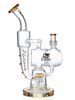 Lookah Bong 13" Double Large Tank Recycler Water Pipe, Colors: Gold Lookah Bong 13" Double Large Tank Recycler Water Pipe, Colors: Gold