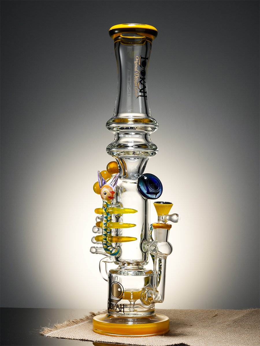 17" Caterpillar Design Glass Bong6 17" Caterpillar Design Glass Bong6