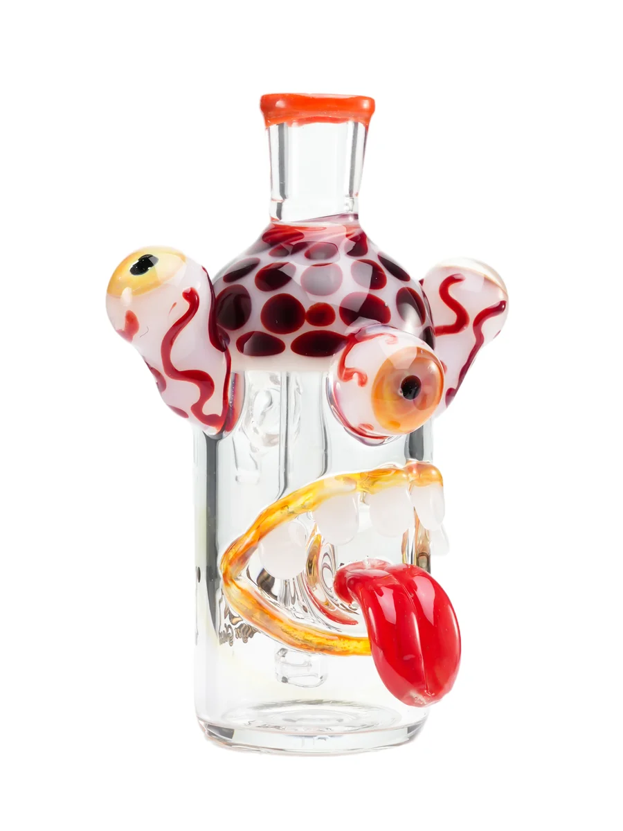 Triple-Eyed Monster Head Ash Catcher, Colors: Orange, 3 image Triple-Eyed Monster Head Ash Catcher, Colors: Orange, 3 image