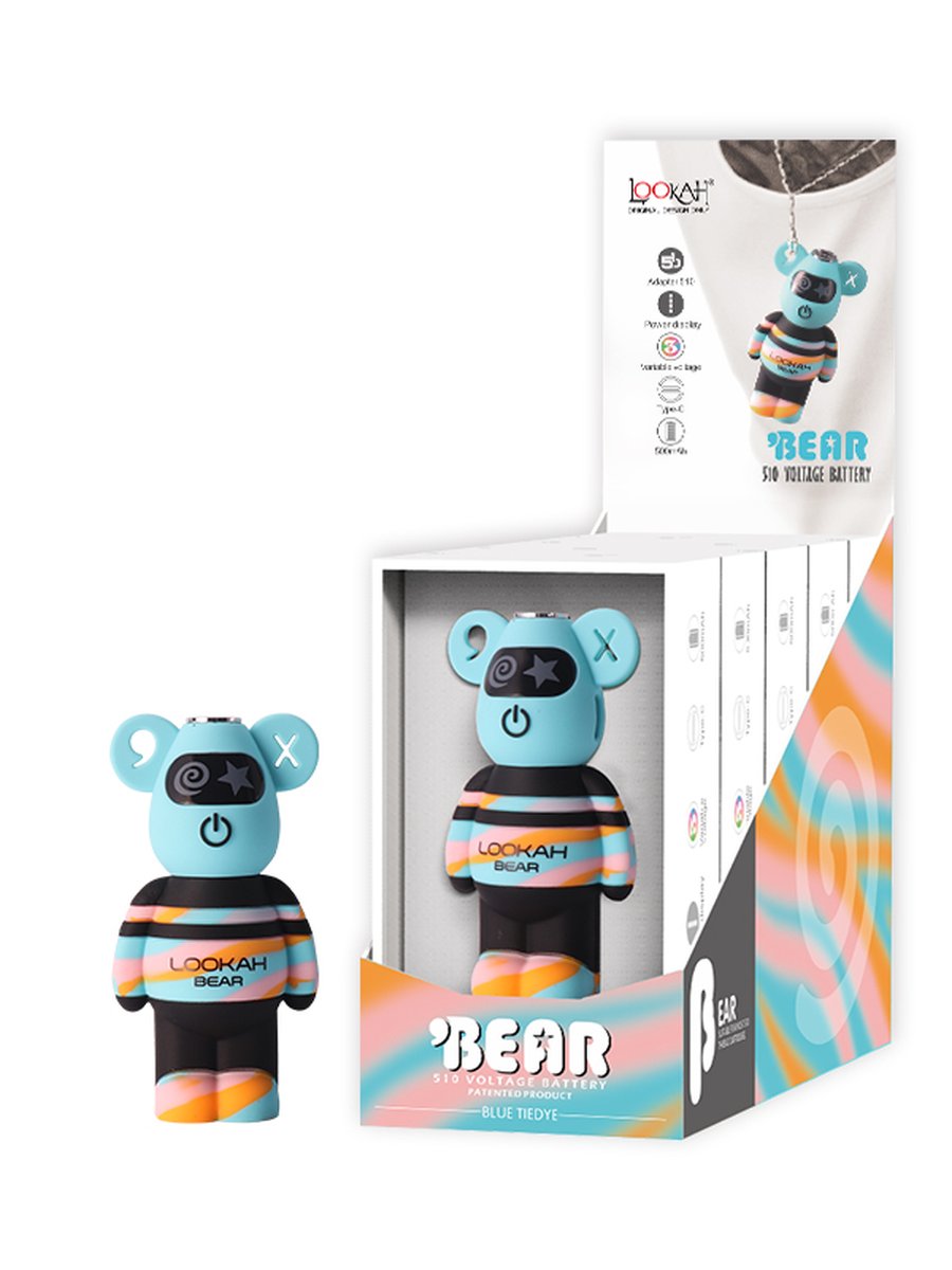Lookah BEAR 510 Vape Battery - blue tie dye