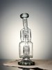 Transparent Black2   Spiral Design Multi-Chamber Glass Bong