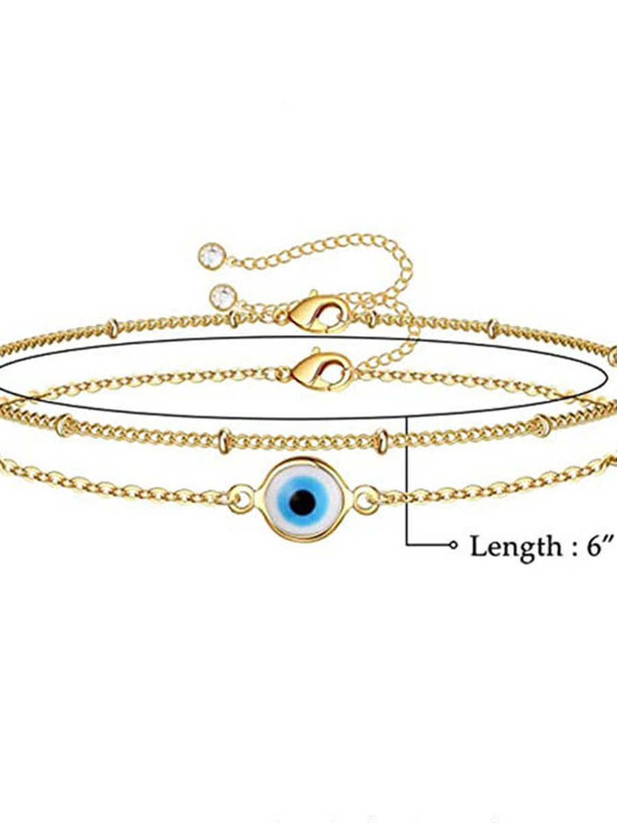 2Pcs Eye Bracelet Bracelets, Color: Silver, 3 image 2Pcs Eye Bracelet Bracelets, Color: Silver, 3 image
