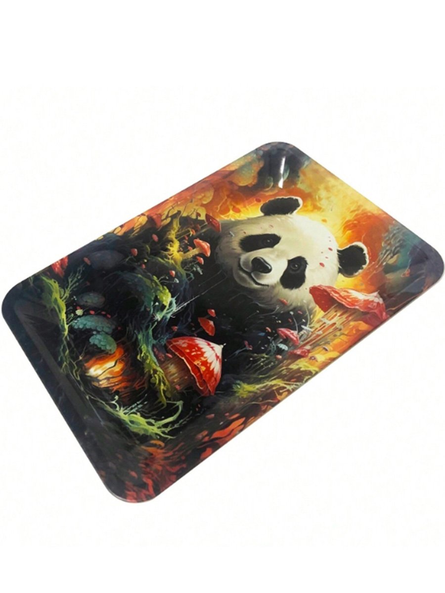 Panda Tinplate Rolling Tray Panda Tinplate Rolling Tray