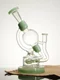 Lookah Bong 10.2" Unique Globe Recycler Water Pipe, Colors: Clear Green