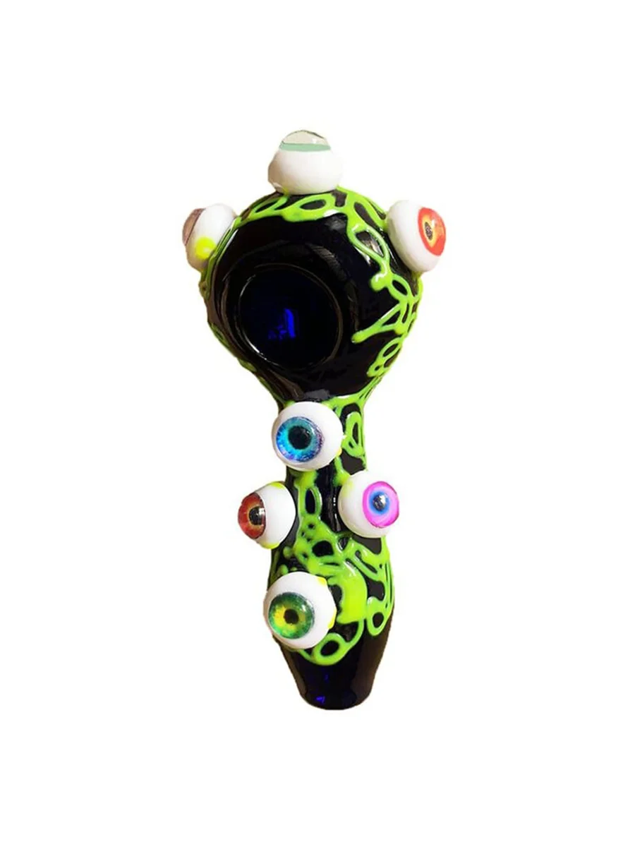 4" Eyeballs Glass Pipe Yellow 4" Eyeballs Glass Pipe Yellow