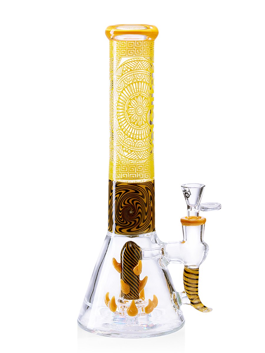 16&quot; Classic Beaker Bong | Cactus Bubbler | High Borosilicate Glass | Side