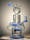 Lookah Bong 12&quot; Multi Spike Spiral Inline Perc Recycler Water Pipe