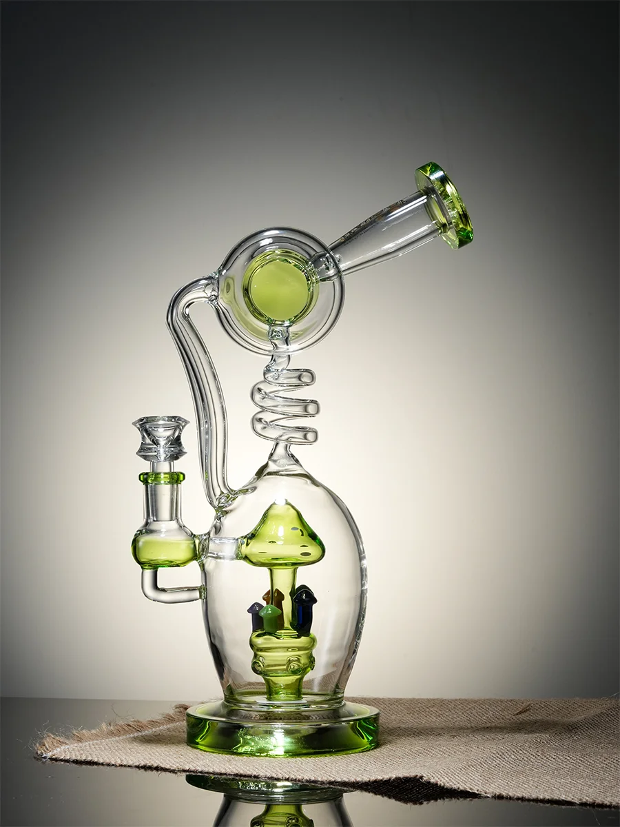 Lookah Bong 11.6"  Mini Mushroom Egg Water Pipe, Color: Green, 3 image