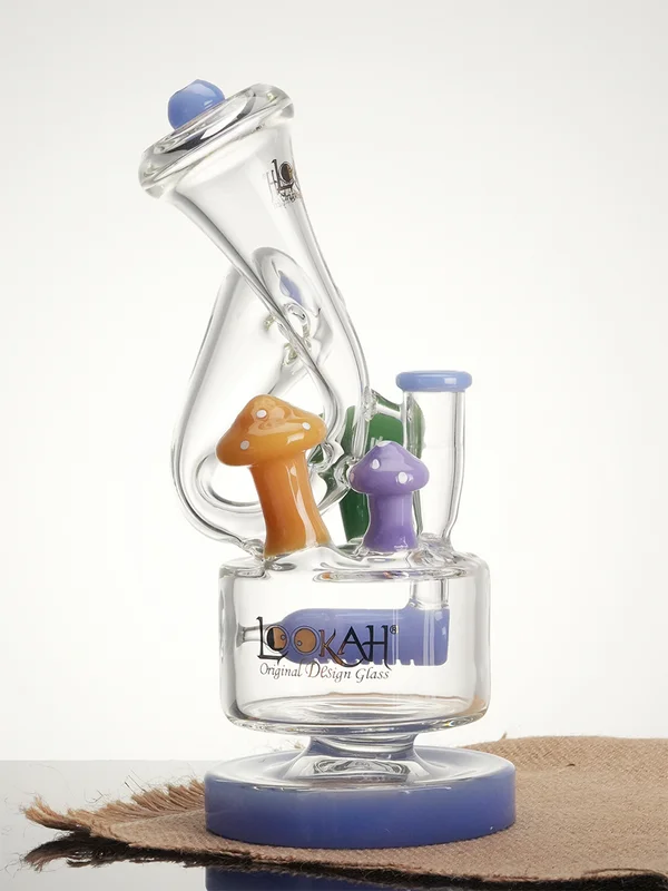 Lookah Bong 9" Cute Recycler Fairy Mushroom Recycler Water Pipe, Colors: Blue Lookah Bong 9" Cute Recycler Fairy Mushroom Recycler Water Pipe, Colors: Blue
