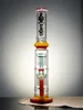Lookah Bong 16" StraightTube Double Stacked Tree Perc Water Pipe, Colors: R, 7 image Lookah Bong 16" StraightTube Double Stacked Tree Perc Water Pipe, Colors: R, 7 image