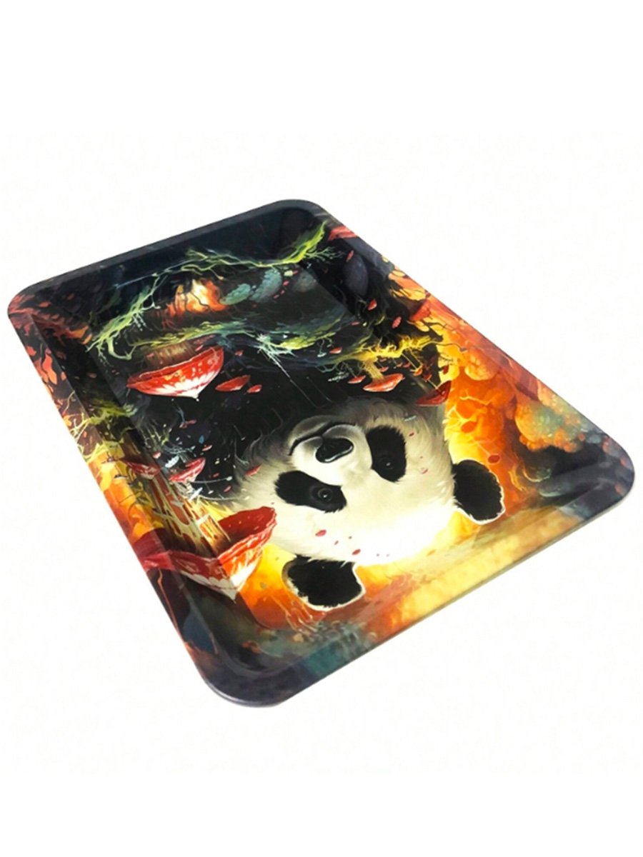 Panda Tinplate Rolling Tray Panda Tinplate Rolling Tray