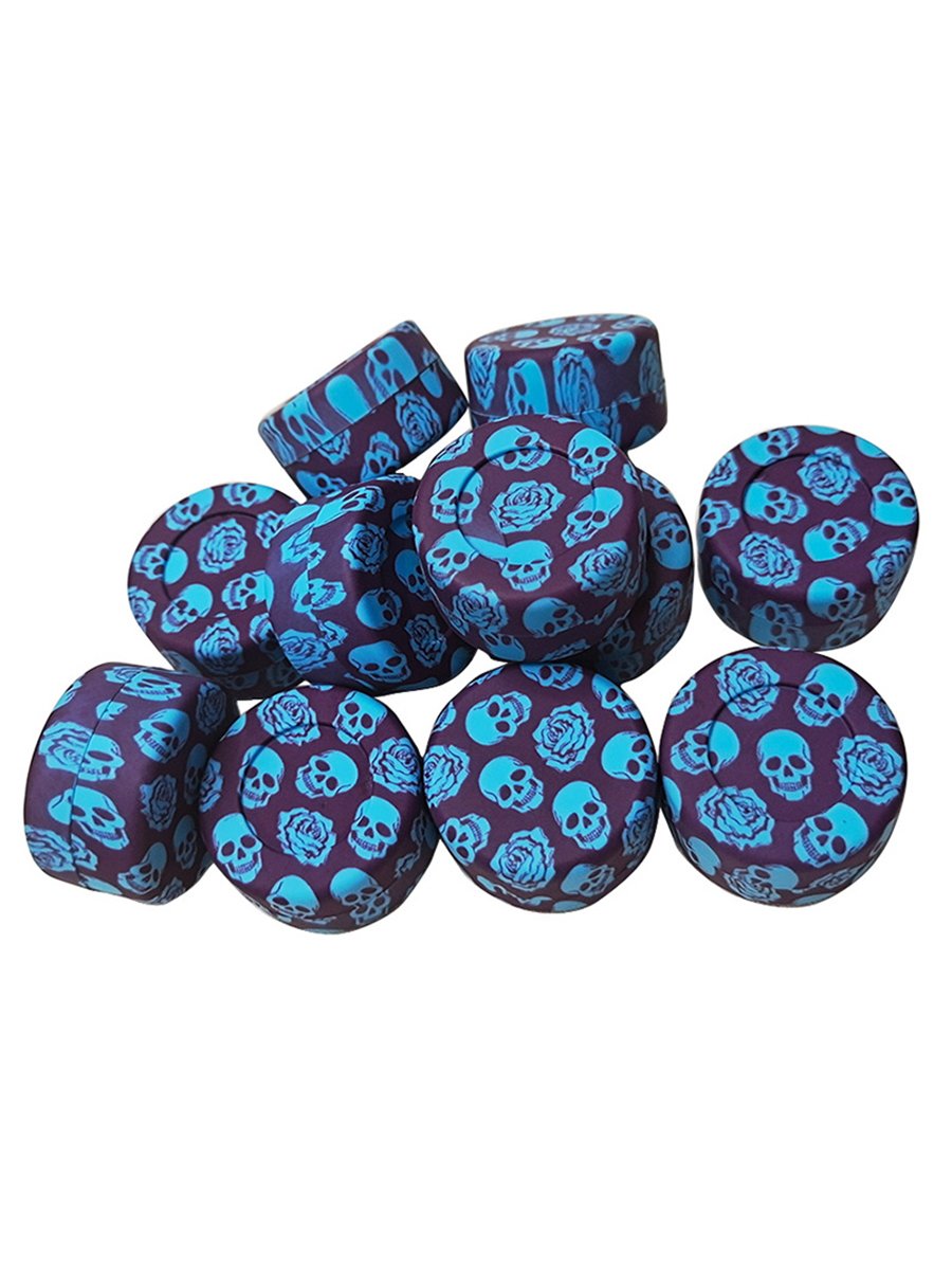 5ml Colorful Skull Silicone Wax Container