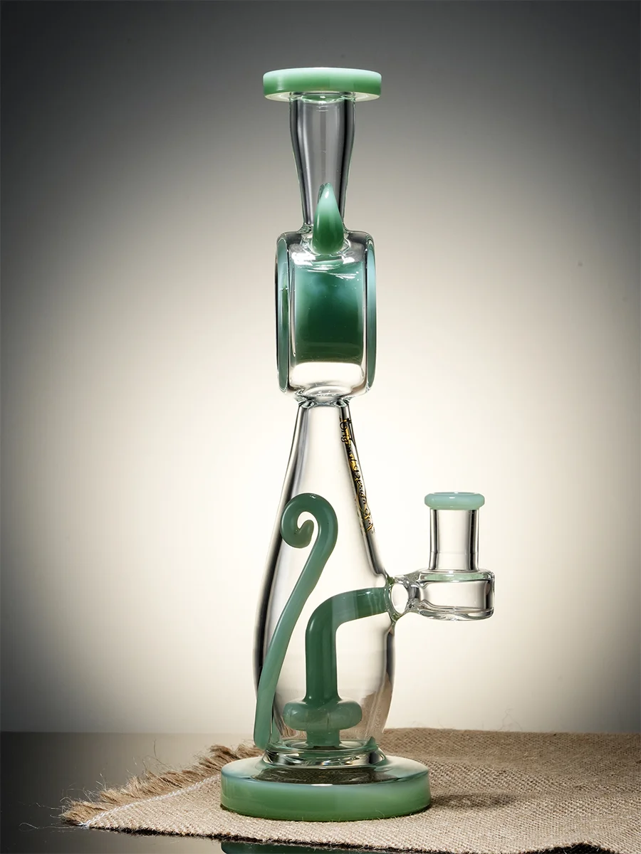 Clear Green Cute Percolator Elegant Cat Water Pipe3 Clear Green Cute Percolator Elegant Cat Water Pipe3