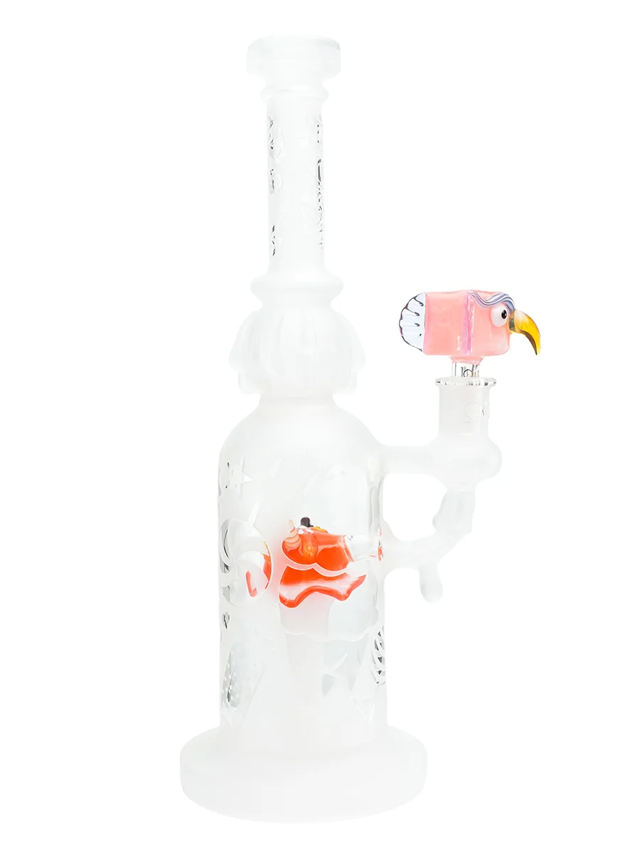 Pink 14MM Owl Glass Bowl